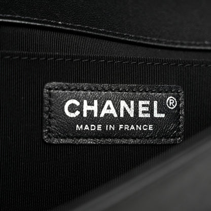 Chanel Lambskin Iridescent PVC Chevron Quilted Medium Boy Flap Black Silver 6 of 11