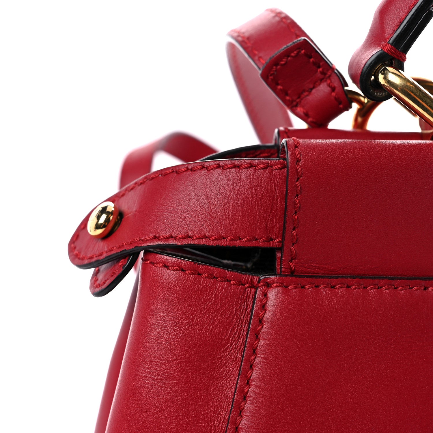 Fendi Vitello Morgan Fabric Jacquard Pequin Medium Peekaboo Iconic Satchel Mattone Tobacco Black 20 of 25