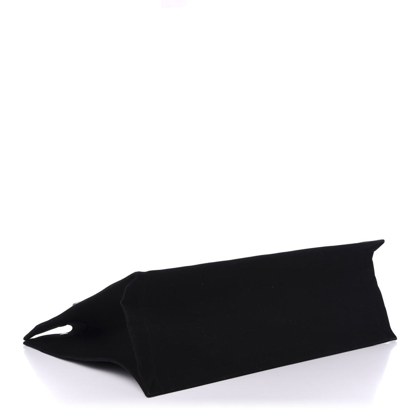 Linen Calfskin Rive Gauche Tote Black