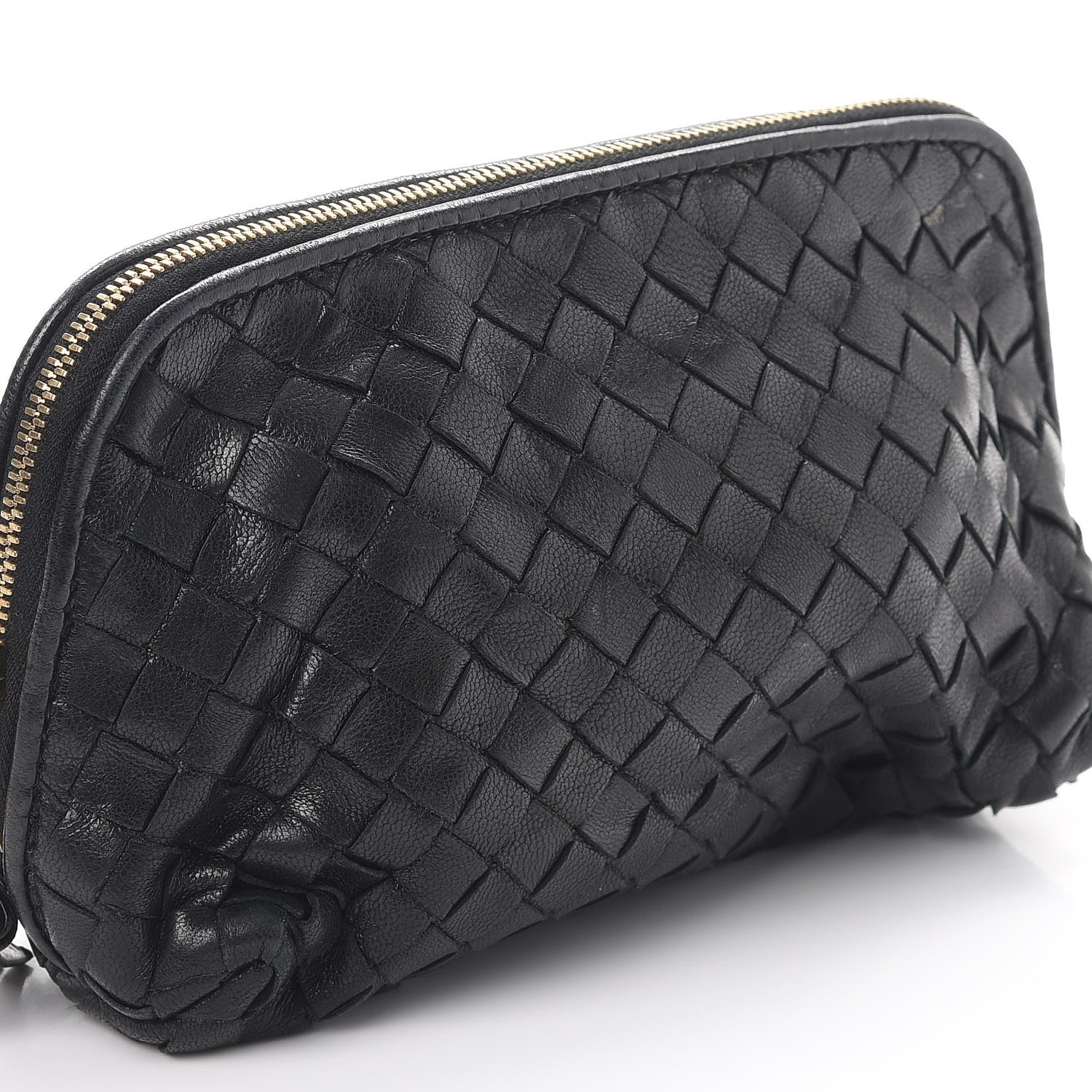 Bottega Veneta Nappa Intrecciato Medium Cosmetic Pouch Bag Black 11 of 11