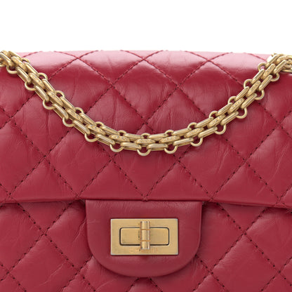 Chanel Aged Calfskin Quilted 2.55 Reissue Mini Flap Red 8 of 11
