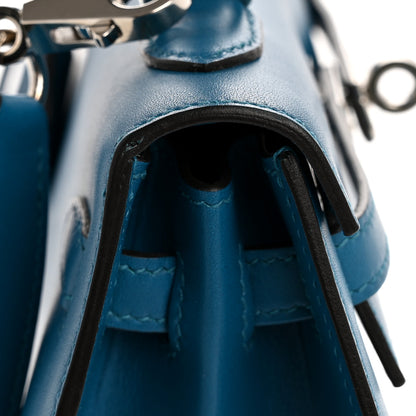 Hermes Tadelakt Kelly Sellier 25 Bleu Izmir 12 of 14