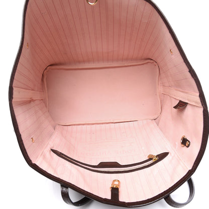 Louis Vuitton Damier Ebene Neo Neverfull MM Rose Ballerine 4 of 16