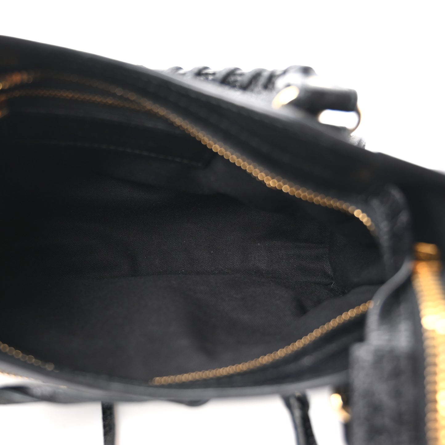 Agneau Classic Gold Hardware Mini City Black