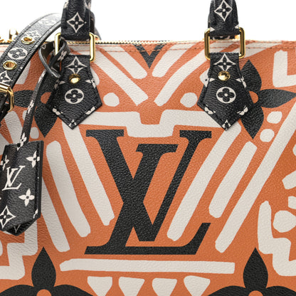 Louis Vuitton Monogram Giant Crafty Speedy Bandouliere 25 Creme Caramel 7 of 9