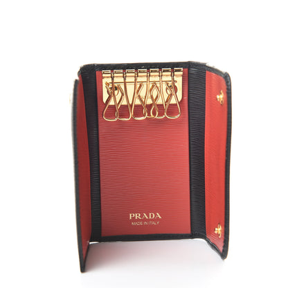 Prada Vitello Move 6 Key Holder Black Lacca 5 of 9