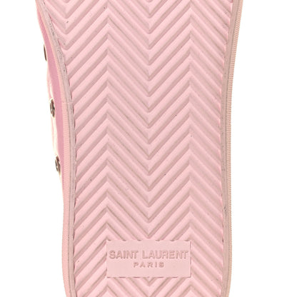 Saint Laurent Calfskin Bedford Emblem Hightop Sneakers 39 Pastel Pink 6 of 12
