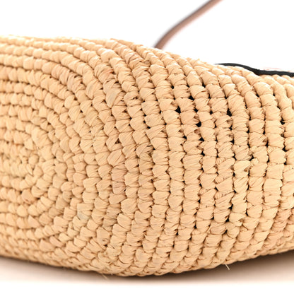Loewe Calfskin Raffia Paulas Ibiza Pochette Bag Natural Tan 9 of 9