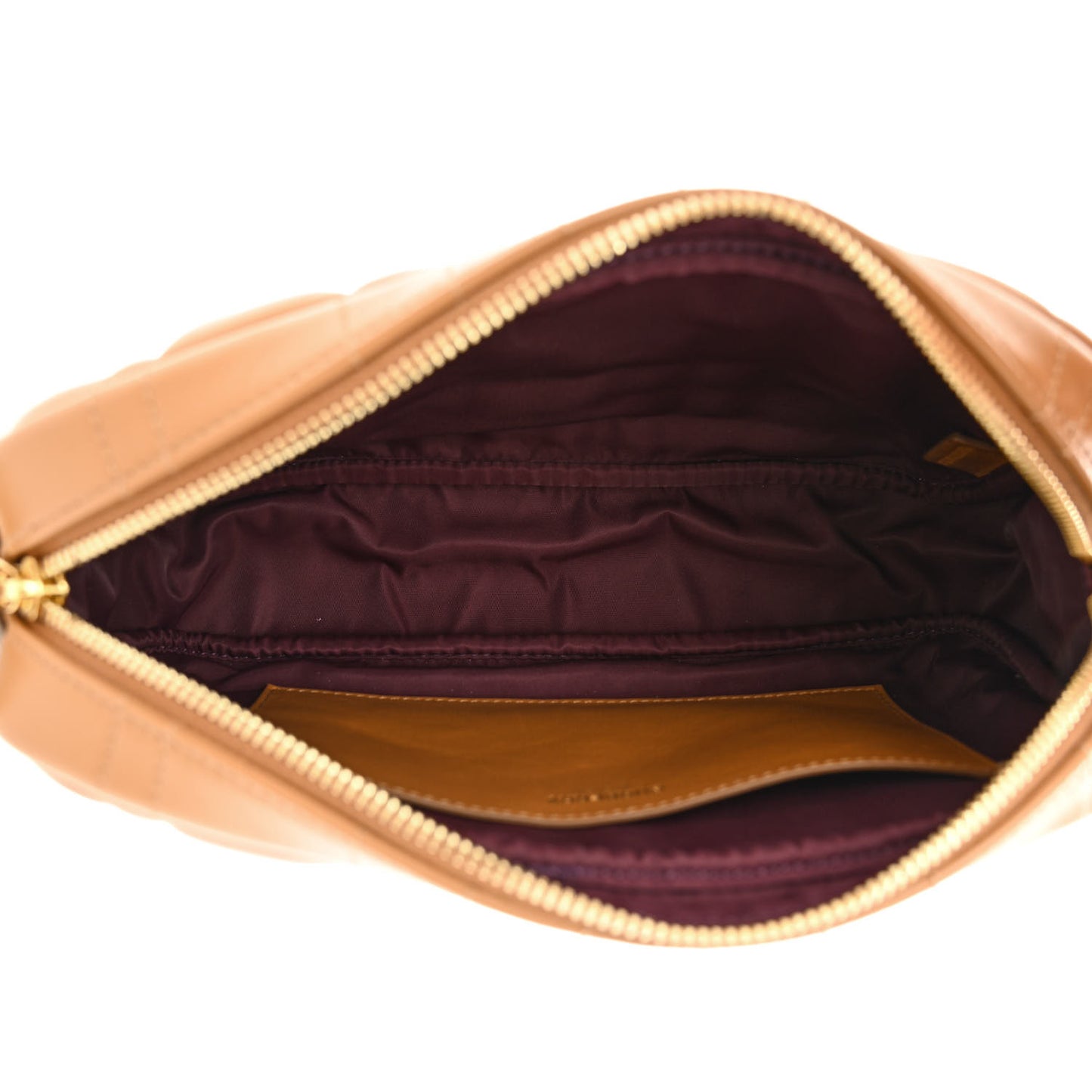 Lambskin Quilted Small Lola Camera Bag Maple Brown