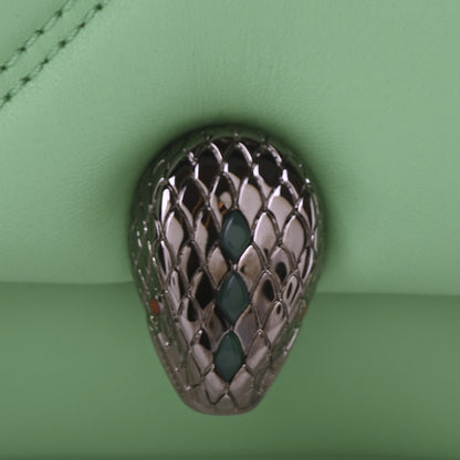 Bulgari Calfskin Matelasse Mini Serpenti Cabochon Crossbody Bag Peridot Green 8 of 10