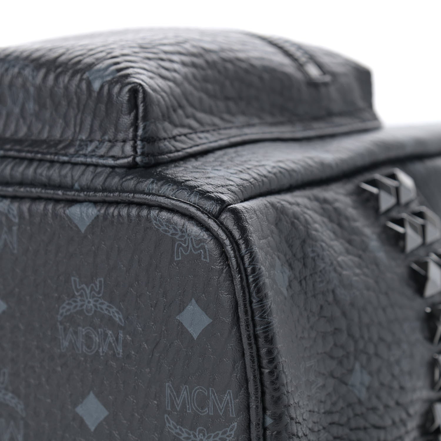 MCM Visetos Small Side Stud Stark Backpack Black 12 of 12
