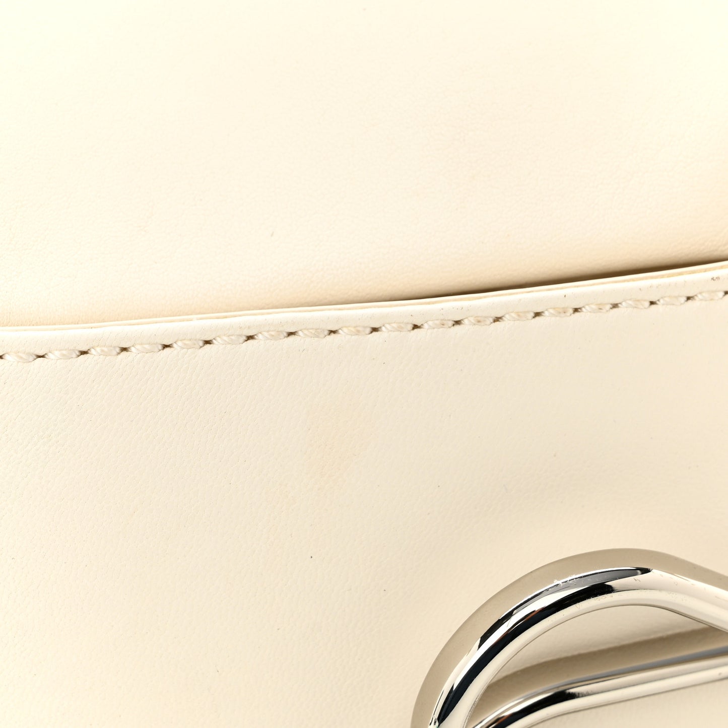 Calfskin Alix Soft Flap Clutch White