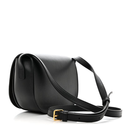 Celine Smooth Calfskin Cuir Triomphe Folco Crossbody Bag Black 2 of 10