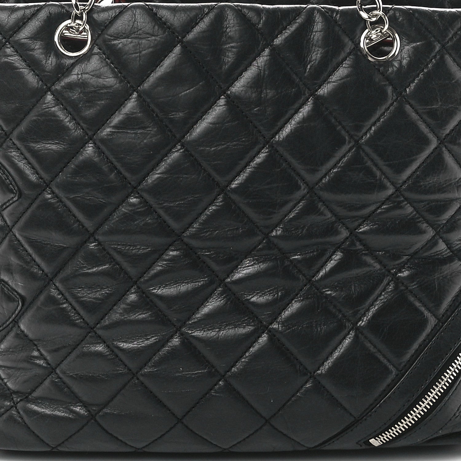 Chanel Aged Calfskin Quilted Large Cotton Club Tote Black 8 of 11