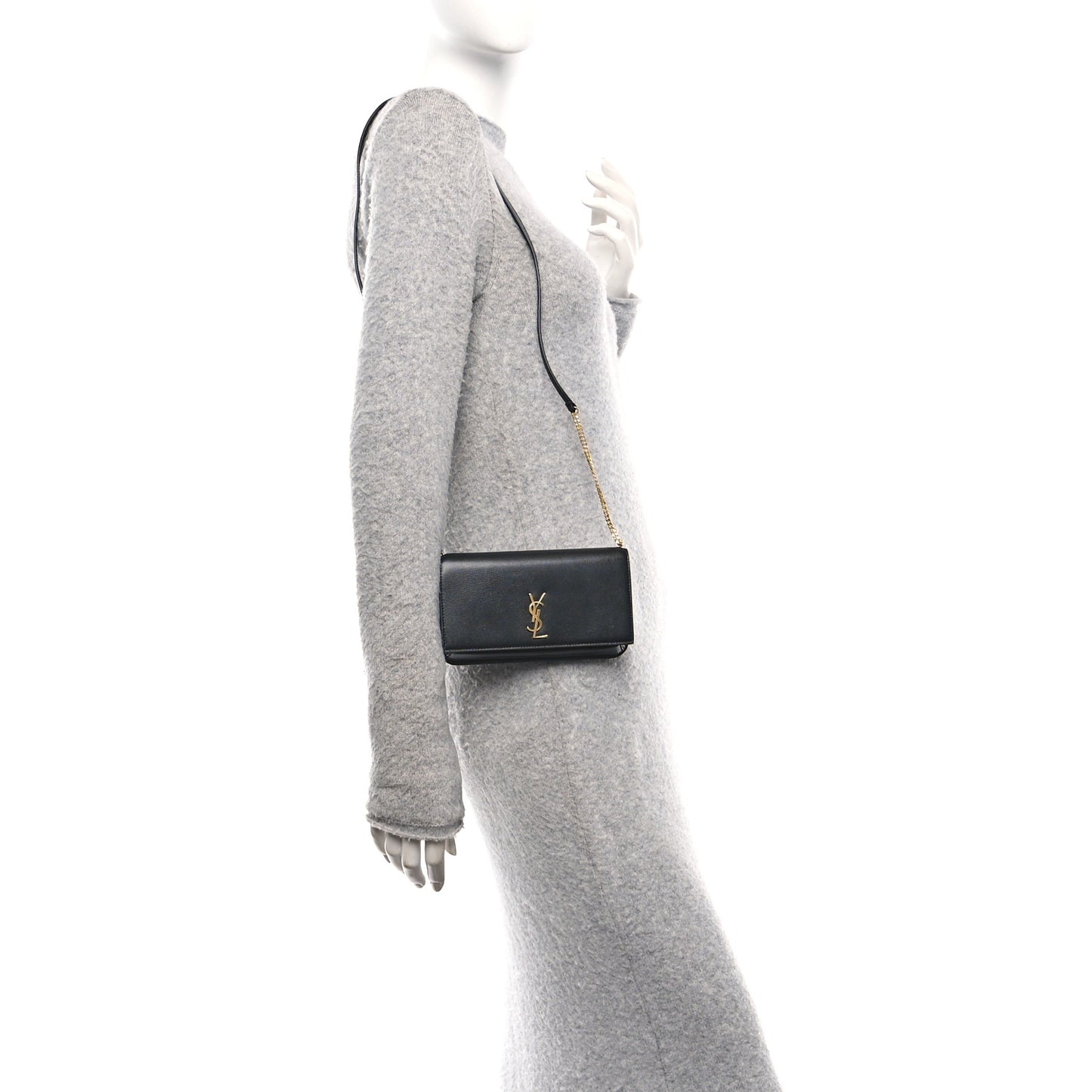 Calfskin Monogram Cassandre Phone Holder With Strap Black Black