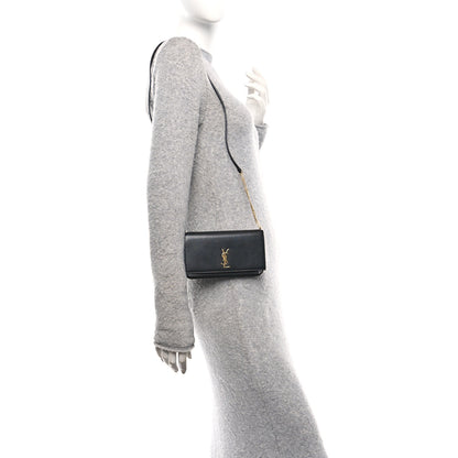 Saint Laurent Calfskin Monogram Cassandre Phone Holder With Strap Black Black 3 of 21