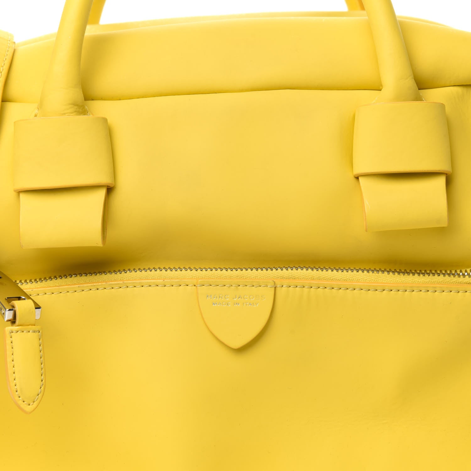 Marc Jacobs Rubber Coated Calfskin Antonia Satchel Yellow 13 of 13