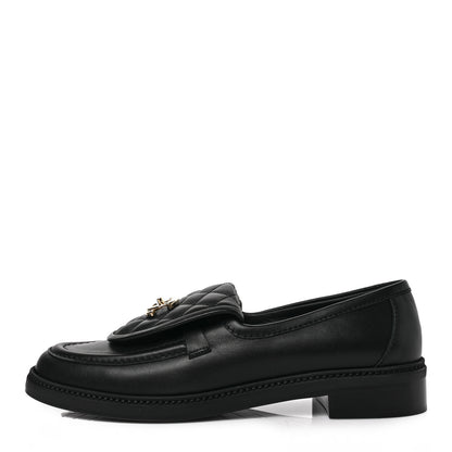 Chanel Lambskin Quilted CC Turnlock Loafers 41 Black 1 of 8