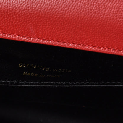 Saint Laurent Calfskin Monogram Large Belle De Jour Clutch Red 9 of 9