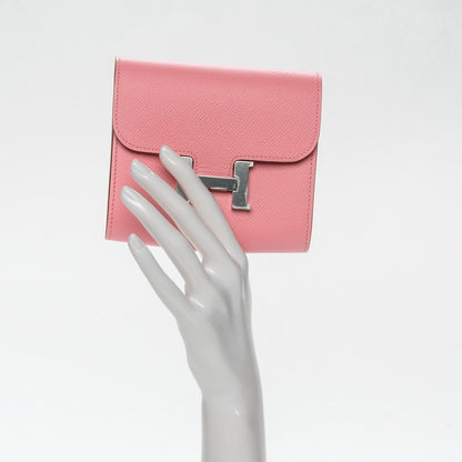 Hermes Epsom Constance Short Wallet Rose Confetti 2 of 7