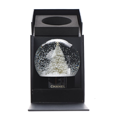Chanel Glass Christmas Tree Shopping Bag Snow Globe 4 of 4