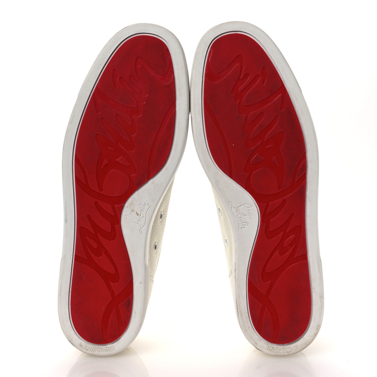 Christian Louboutin Grained Calfskin Rantulow Flat Sneakers 43.5 Latte 7 of 12
