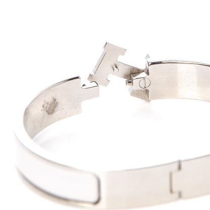 Hermes Enamel Narrow Clic Clac H Bracelet PM White 4 of 6