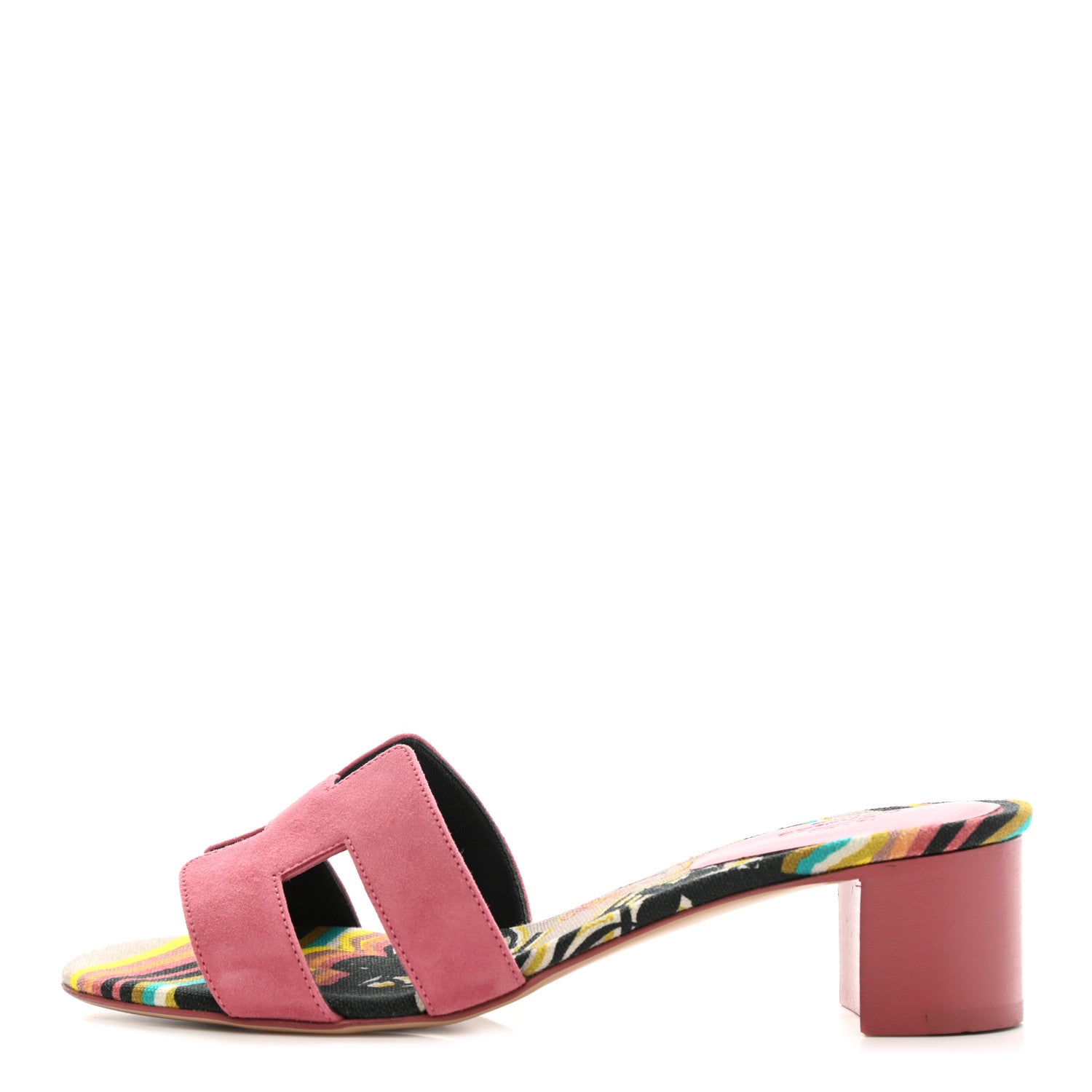 Hermes Suede Goatskin Oasis Sandals 36.5 Rose De Venice 1 of 9