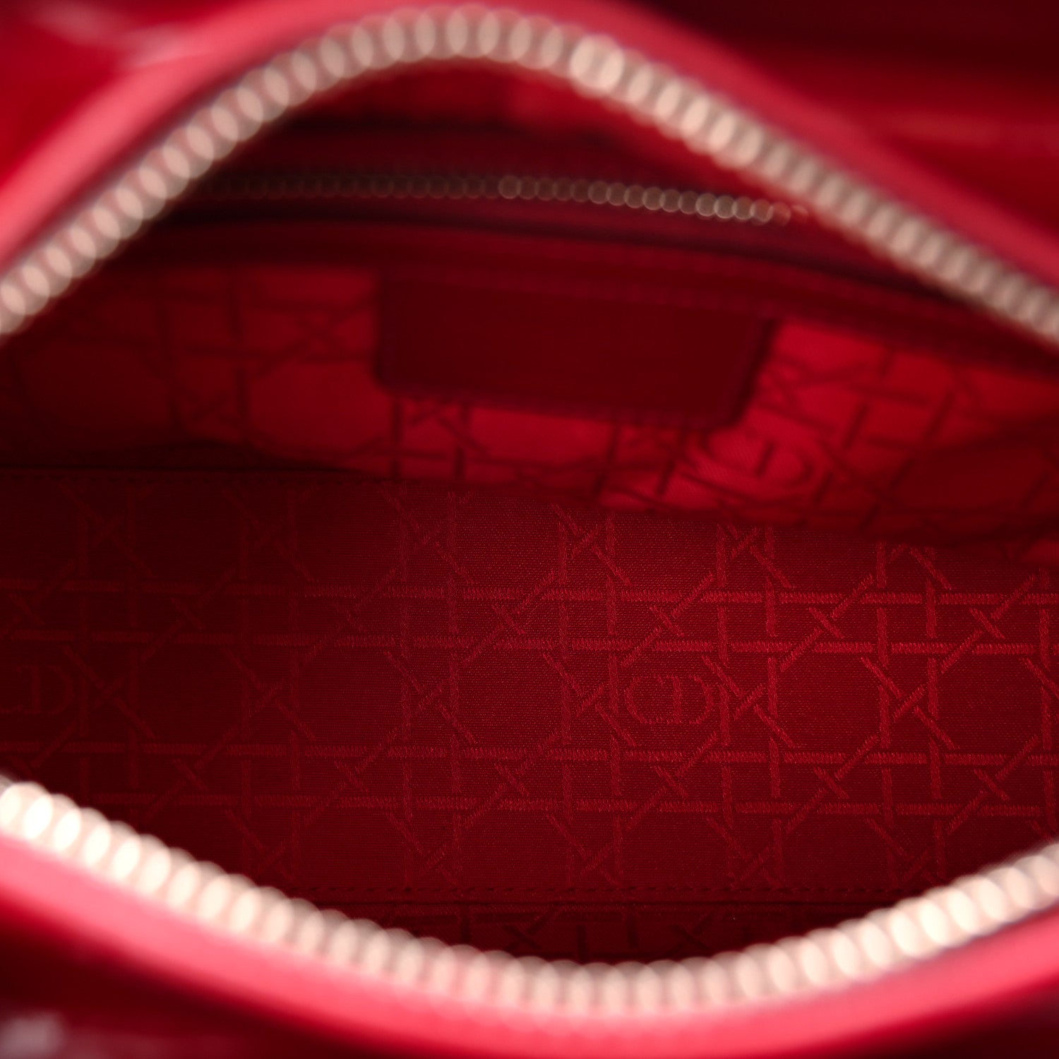 Christian Dior Patent Cannage Medium Lady Dior Red 5 of 10