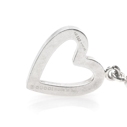 Gucci Sterling Silver Heart Drop Earrings 3 of 4