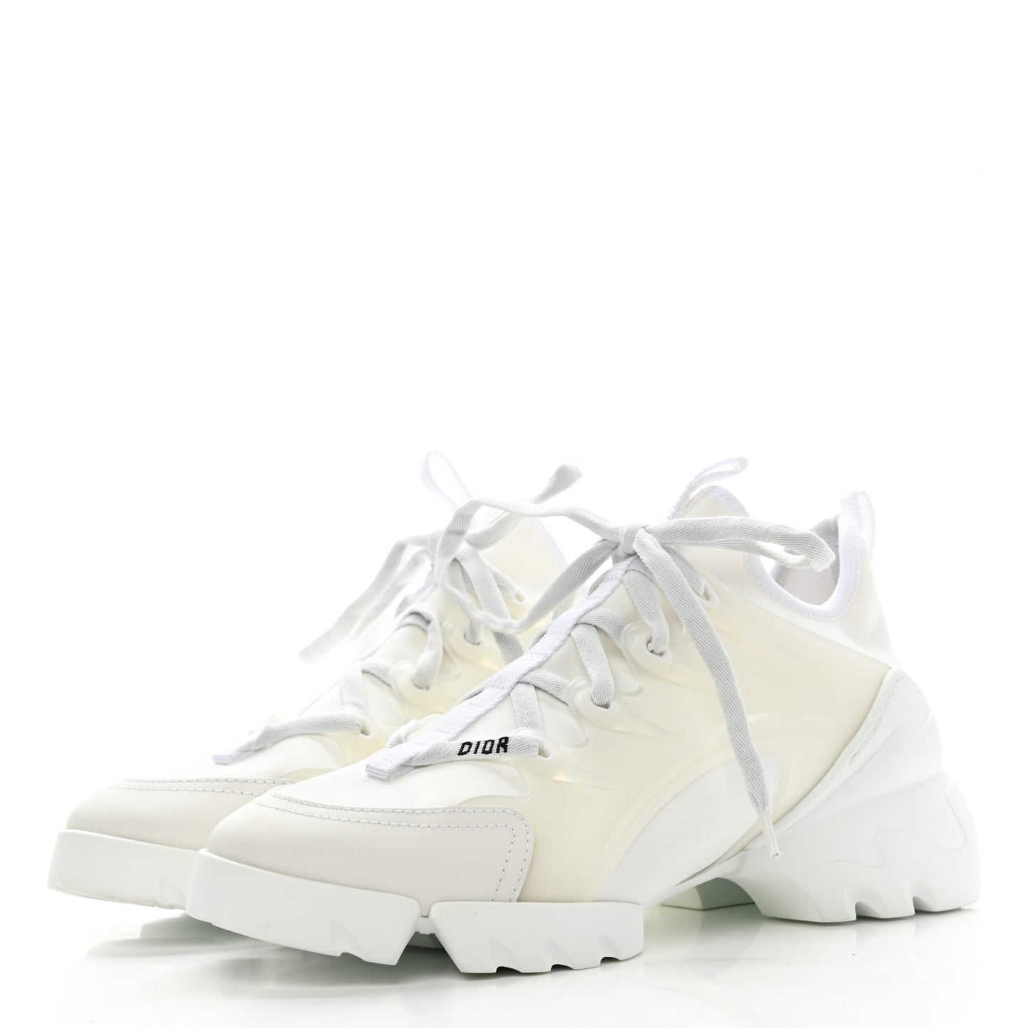 Technical Fabric Rubber Womens D-Connect Sneakers 38.5 White