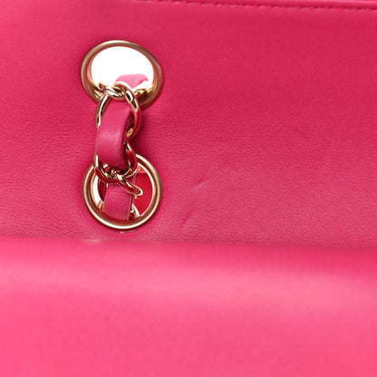 Chanel Lambskin Quilted Medium Double Flap Pink 16 of 19