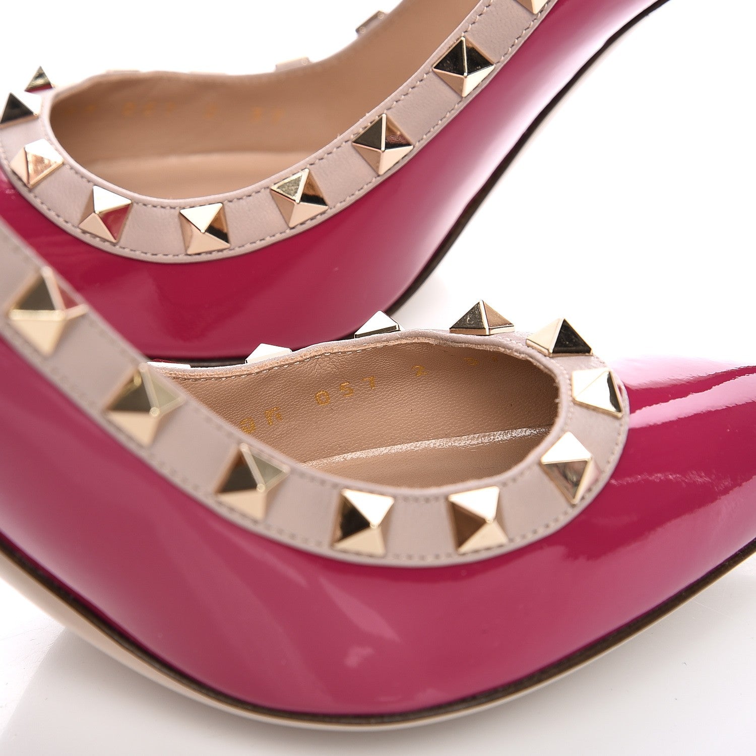 Valentino Garavani Patent Rockstud 100mm Pumps 37 Deep Cyclamin Poudre 8 of 9