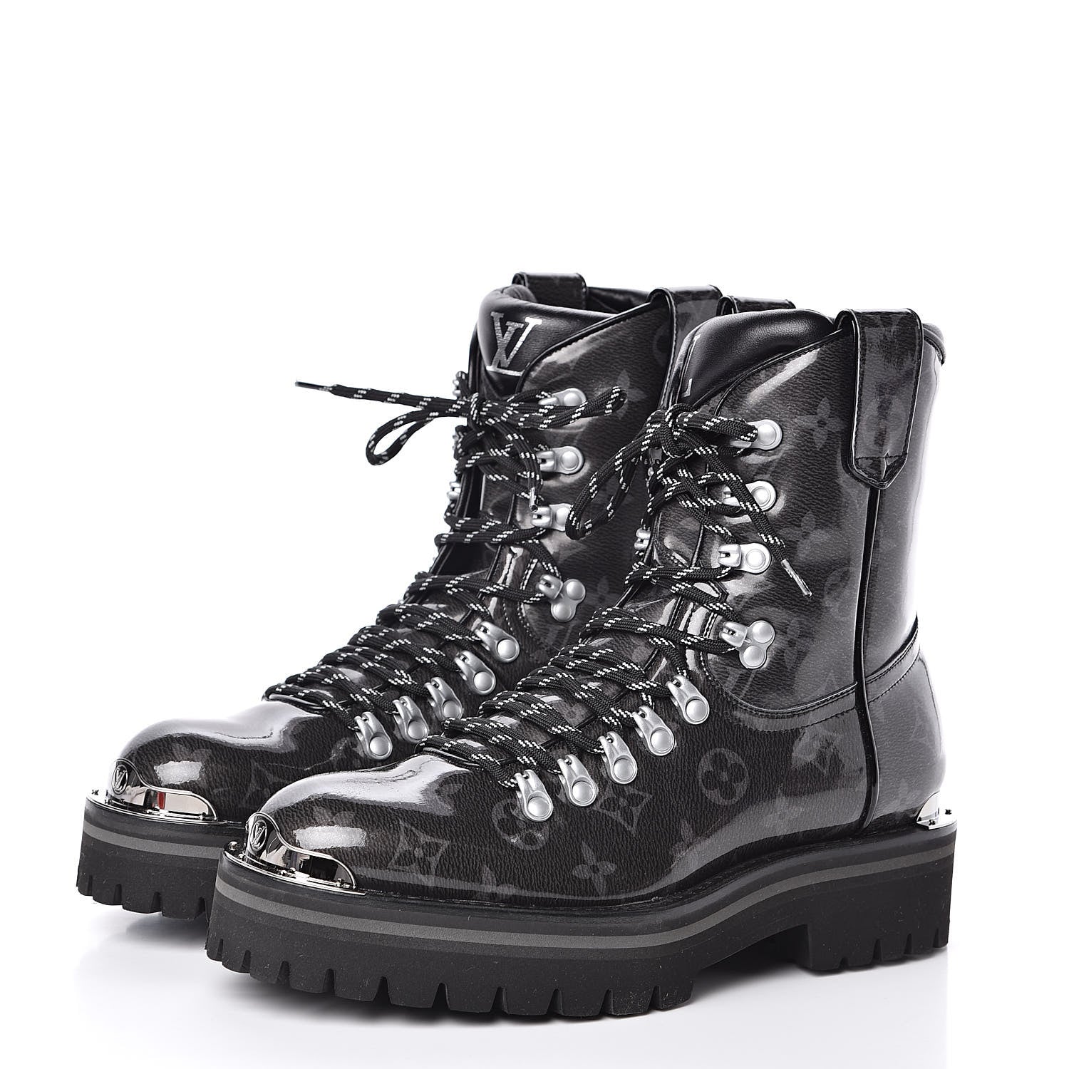 Louis Vuitton Monogram Eclipse Glaze Mens Outland Ankle Boots 5 3 of 8