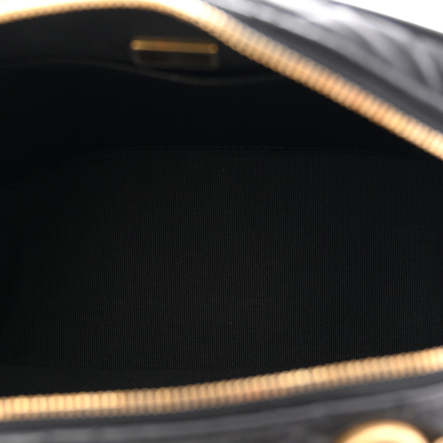 Lambskin Quilted Top Handle Mini Bowling Bag Black