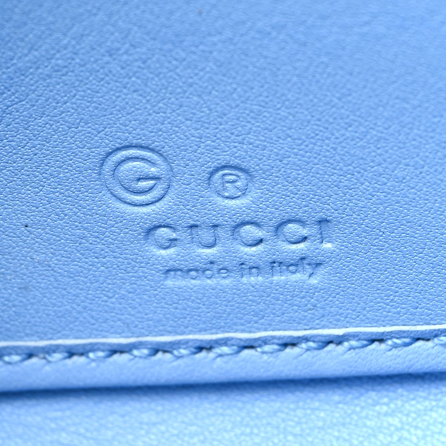 Microguccissima Zip Around Wallet Mineral Blue