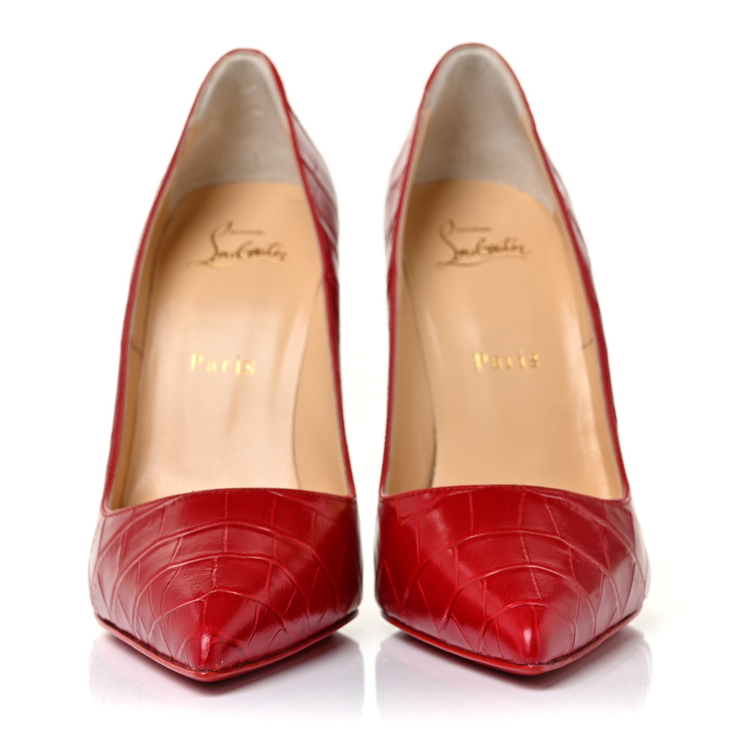 Calfskin Alligator Embossed So Kate 120 Pumps 38.5 Loubi