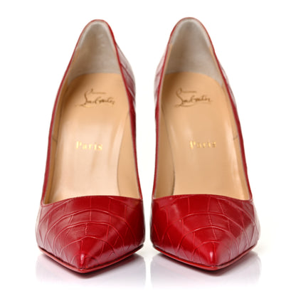 Christian Louboutin Calfskin Alligator Embossed So Kate 120 Pumps 38.5 Loubi 2 of 8