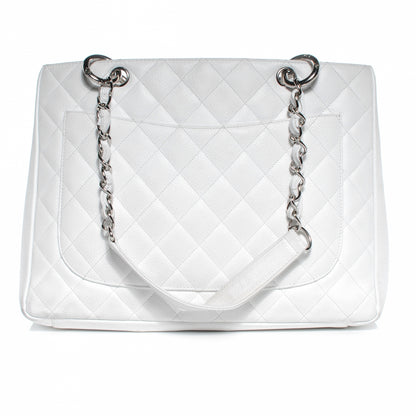 Chanel Caviar Grand Shopping Tote GST White 6 of 13