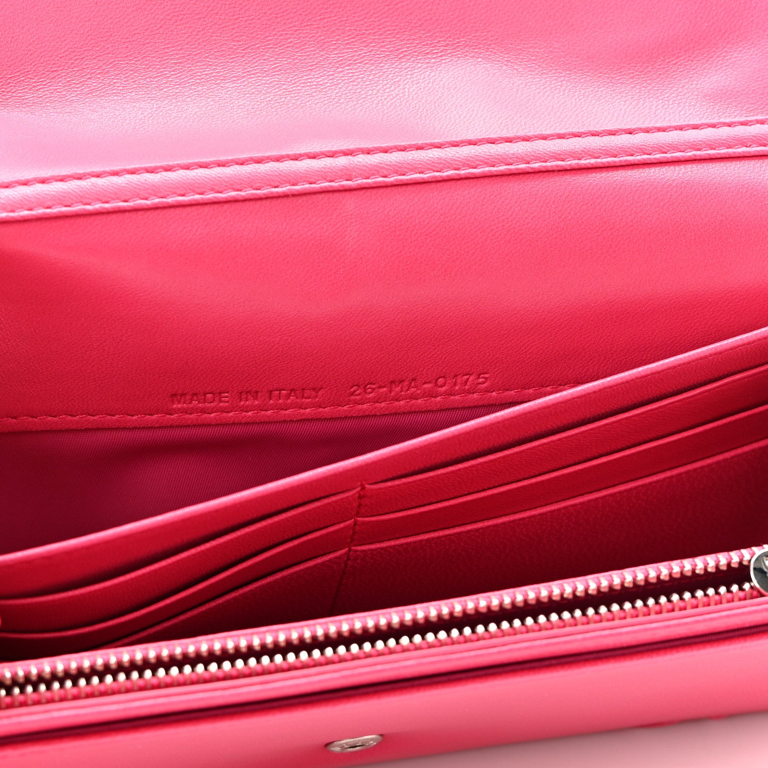 Christian Dior Lambskin Diorama Croisiere Chain Wallet Fuchsia 7 of 10