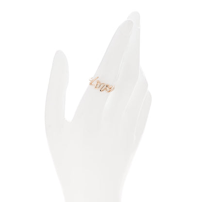 Tiffany 18K Rose Gold Paloma's Graffiti Love Ring 56 7.75 2 of 6