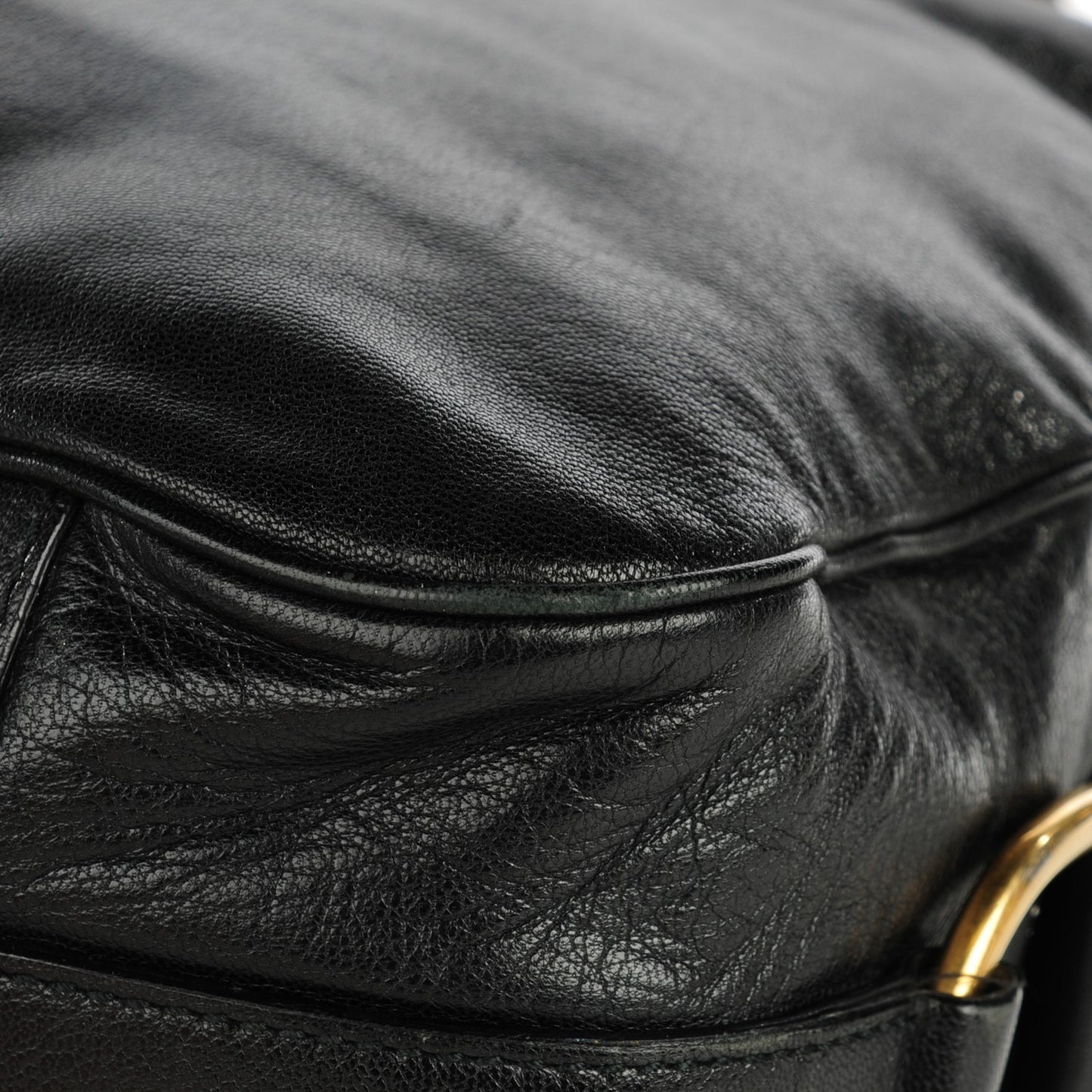Leather Muse Messenger Bag Black