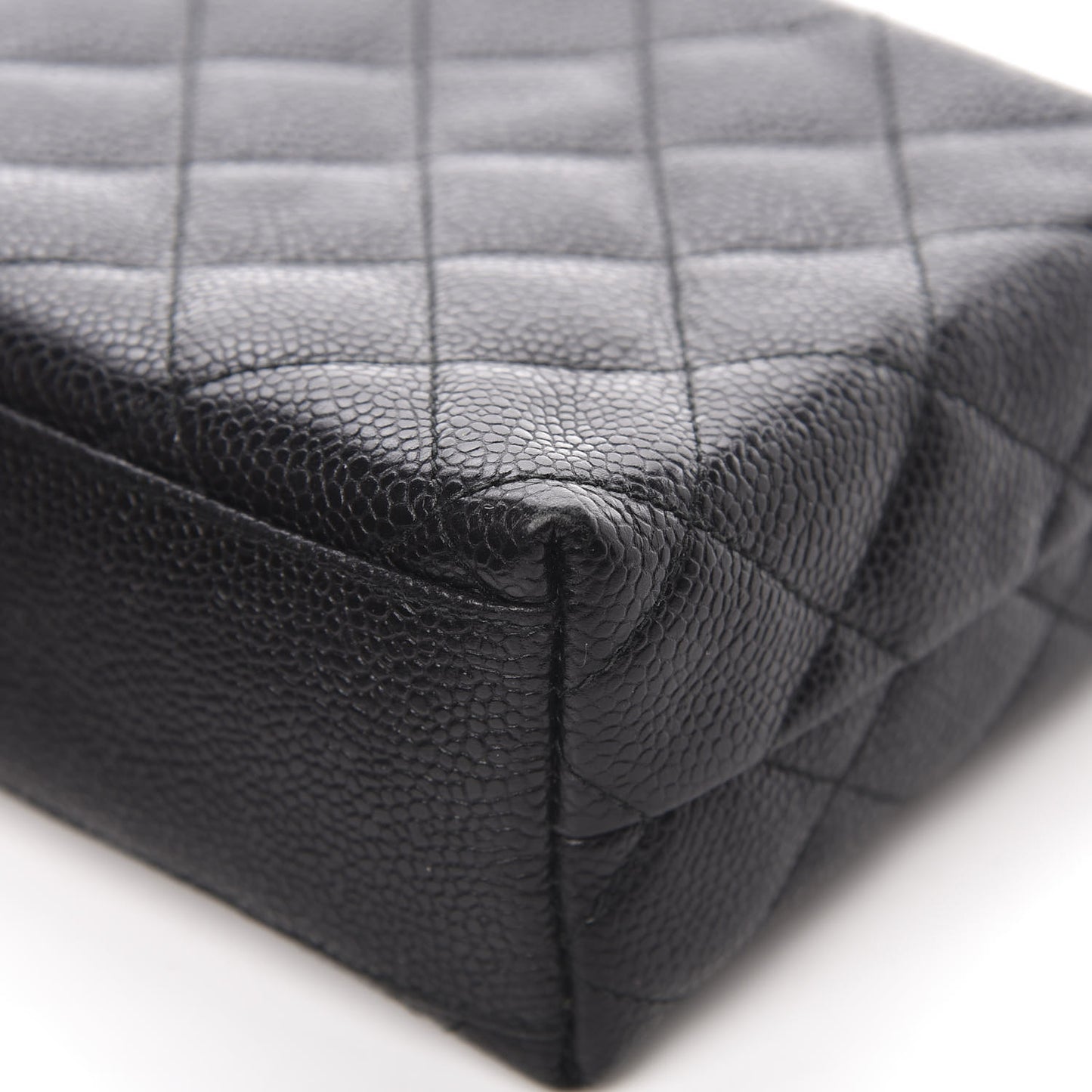Caviar Quilted Camera Case Black