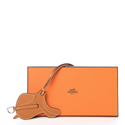 Hermes Veau Butler Paddock Selle Horse Saddle Bag Charm Natural Sable 4 of 4