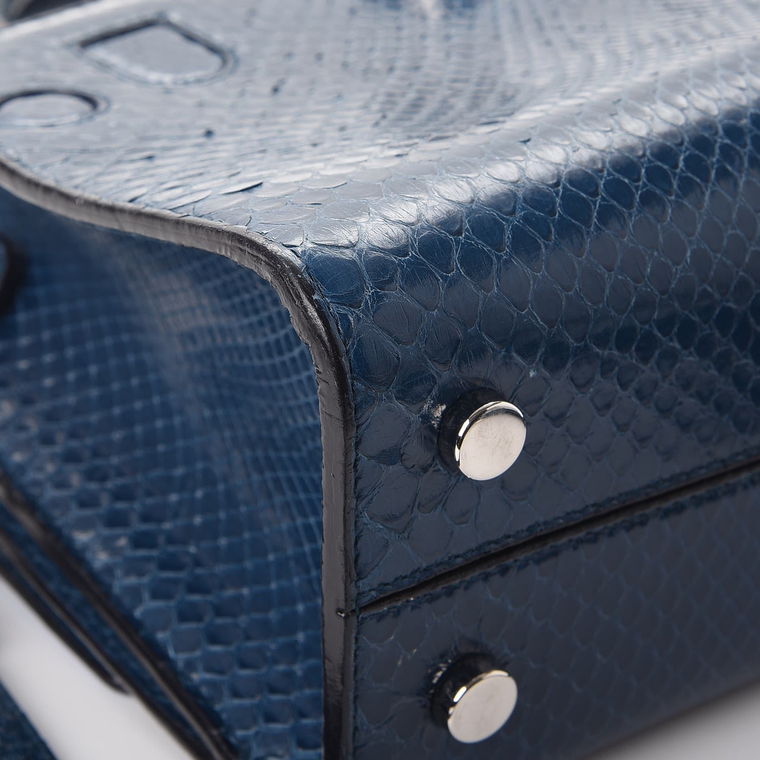 Christian Dior Python Mini Diorever Flap Blue 14 of 16