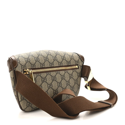Gucci GG Supreme Monogram Textured Calfskin Retro Interlocking G Belt Bag Beige Ebony Brown Sugar 3 of 10