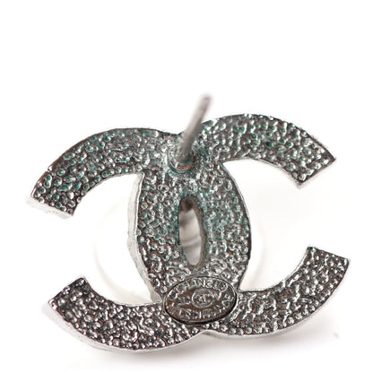 Chanel Baguette Crystal CC Earrings Silver 4 of 4