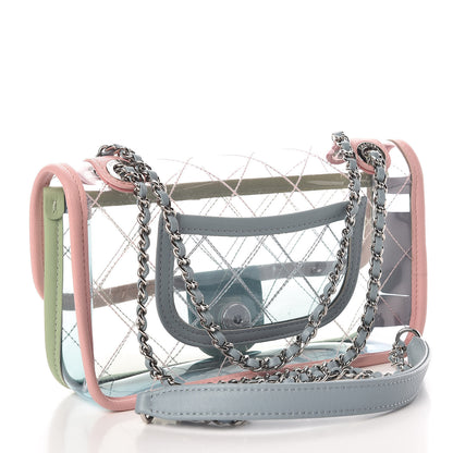 Chanel Lambskin PVC Quilted Mini Coco Splash Flap Blue Green 3 of 7