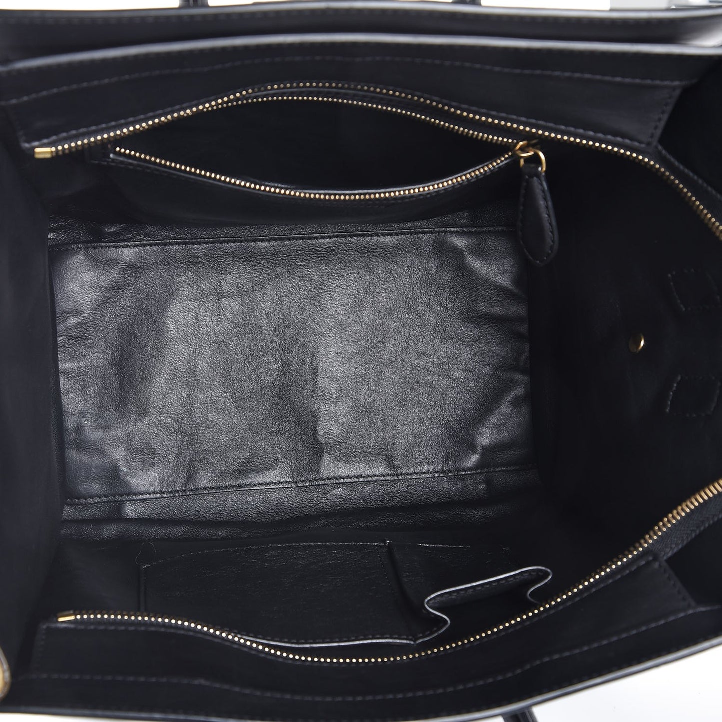 Satin Calfskin Suede Mini Tri-Color Luggage Beige