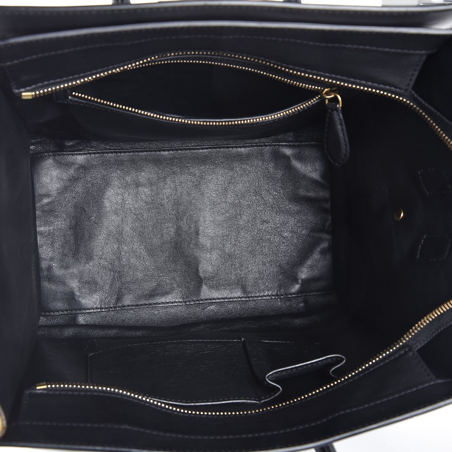 Celine Satin Calfskin Suede Mini Tri-Color Luggage Beige 5 of 10